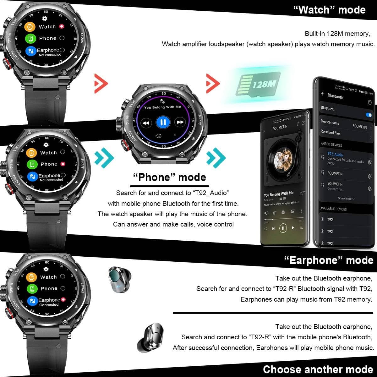 High tech Sports/Fitness Smartwatch